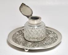 STERLING INKSTAND