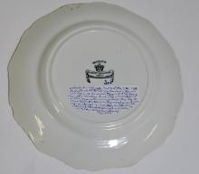 RARE MASON'S PLATE