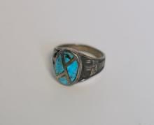 NAVAJO RING AND LANYARD