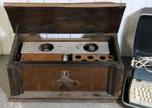 VINTAGE RECORD PLAYER, ETC.