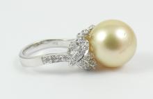 IMPORTANT PEARL & DIAMOND RING