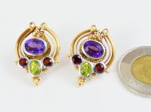 CUSTOM MADE GEMSTONE EARRINGS