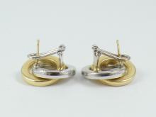 PAIR "DOUBLE CIRCLE" EARRINGS