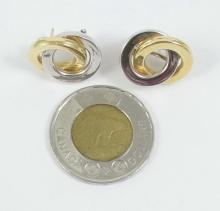 PAIR "DOUBLE CIRCLE" EARRINGS