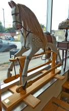 EXCEPTIONAL WOODEN ROCKING HORSE