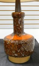 PAIR OF MCM POTTERY TABLE LAMPS