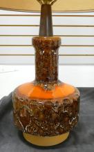 PAIR OF MCM POTTERY TABLE LAMPS