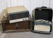 VINTAGE RECORD PLAYER, ETC.