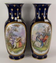 PAIR OF LARGE PORCELAIN VASES