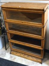 STACKING OAK BARRISTER'S BOOKCASE