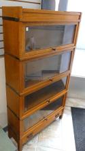 STACKING OAK BARRISTER'S BOOKCASE