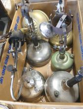 BOX LOT OF KEROSENE LAMPS