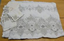 CUT WORK TABLECLOTH