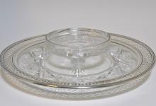 STERLING & CRYSTAL CAVIAR PLATE