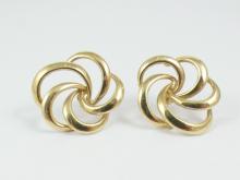 PAIR GOLD EARRINGS