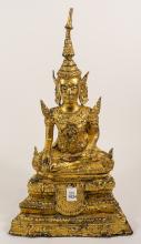 ANTIQUE BRONZE BUDDHA SCULPTURE