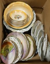 BOX LOT OF PLATES AND BOWLS