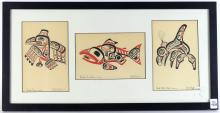 SET OF THREE BILL REID PRINTS IN FRAME