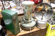 BOX LOT OF KEROSENE HEATERS AND CAMP STOVES