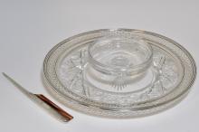 STERLING & CRYSTAL CAVIAR PLATE