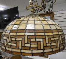 SLAG GLASS LIGHT FIXTURE