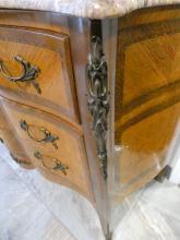MARBLE TOP CONSOLE CABINET