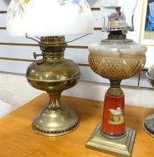 FOUR OIL LAMPS