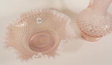 HOBNAIL GLASS WASH PITCHER AND BASIN