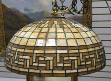 SLAG GLASS LIGHT FIXTURE