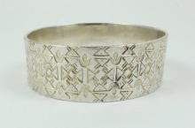 HEAVY SILVER BANGLE BRACELET