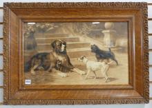 TWO ANTIQUE "DOG" PRINTS