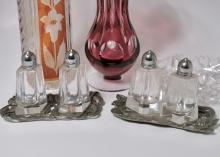 CRYSTAL VASES, ETC.