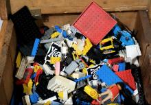 PINE BOX OF LEGO