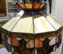 SLAG GLASS LIGHT FIXTURE