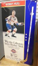 BOBBY HULL AUTOGRAPHED STICK AND DISPLAY