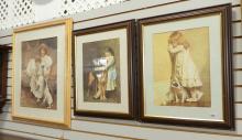 FOUR FRAMED DECORATOR PRINTS