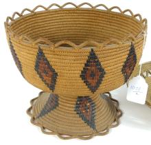 TWO WOVEN CONTAINERS