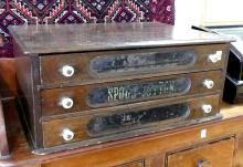 ANTIQUE SPOOL CABINET