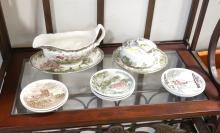 "THE FRIENDLY VILLAGE" TEA SET, ETC.