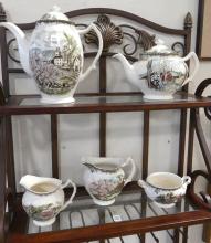 "THE FRIENDLY VILLAGE" TEA SET, ETC.