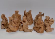 CHINESE CARVED WOOD FIGURES