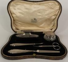 CASED STERLING MANICURE SET