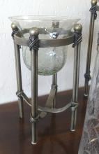 TWO CANDLEHOLDERS, PITCHER AND TAZZA