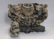 CHINESE SOAPSTONE INCENSE BURNER