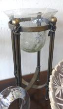 TWO CANDLEHOLDERS, PITCHER AND TAZZA