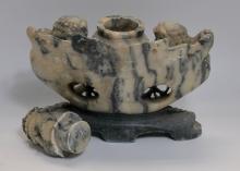 CHINESE SOAPSTONE INCENSE BURNER