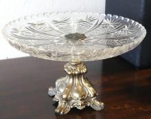 TWO CANDLEHOLDERS, PITCHER AND TAZZA