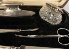 CASED STERLING MANICURE SET