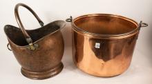 COPPER BUCKET AND COAL SCUTTLE