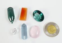 6 LOOSE QUARTZ GEMSTONES